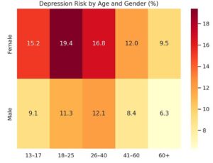depression by age and gender